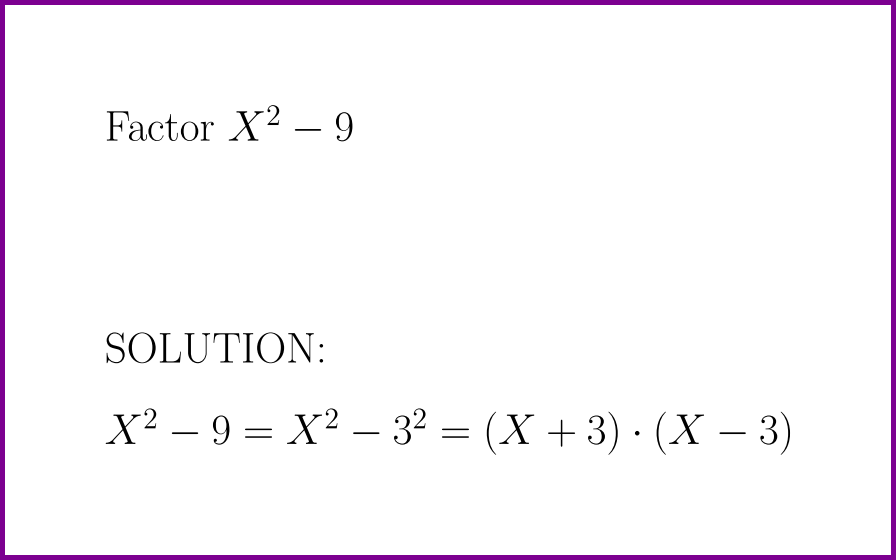 Factor X 2 9 problem With Solution factor Binomial LUNLUN COM